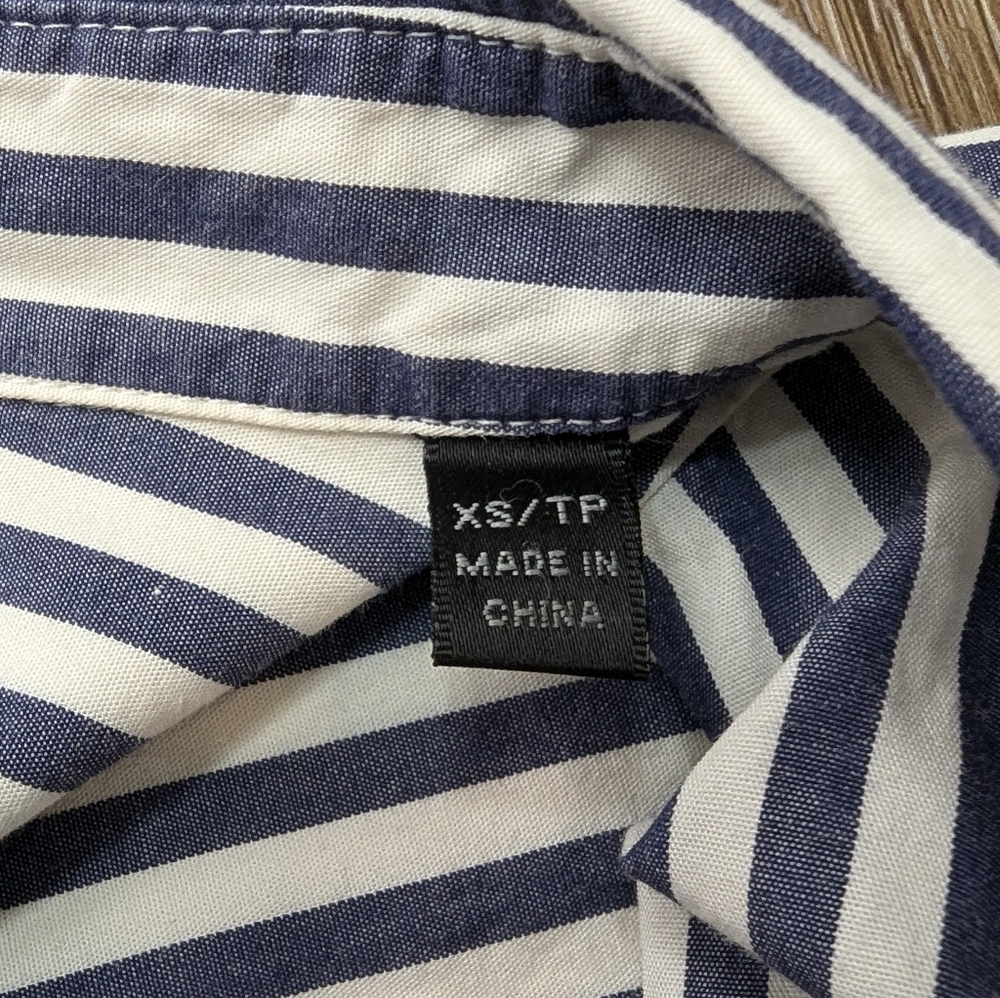 ATM Anthony Thomas Melillo Railroad Stripe Boyfriend Shirt Size XS - Picture 9 of 11